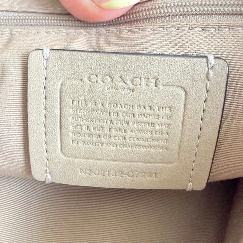 Coach Kelsey Satchel Colorblock Signature‎ Canvas Leather Bag Snakeskin C7261